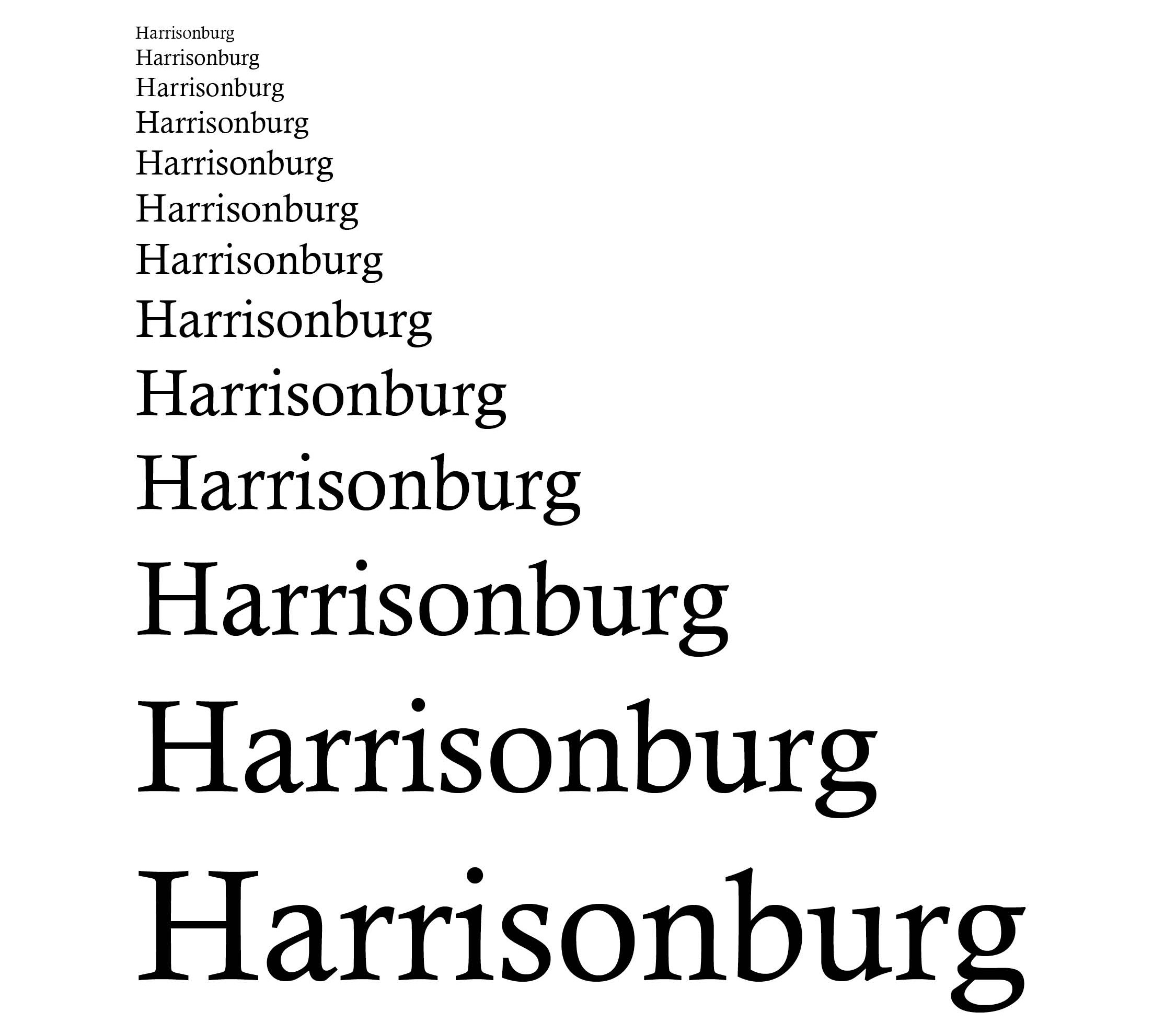 Harrisonburg Type Study 1